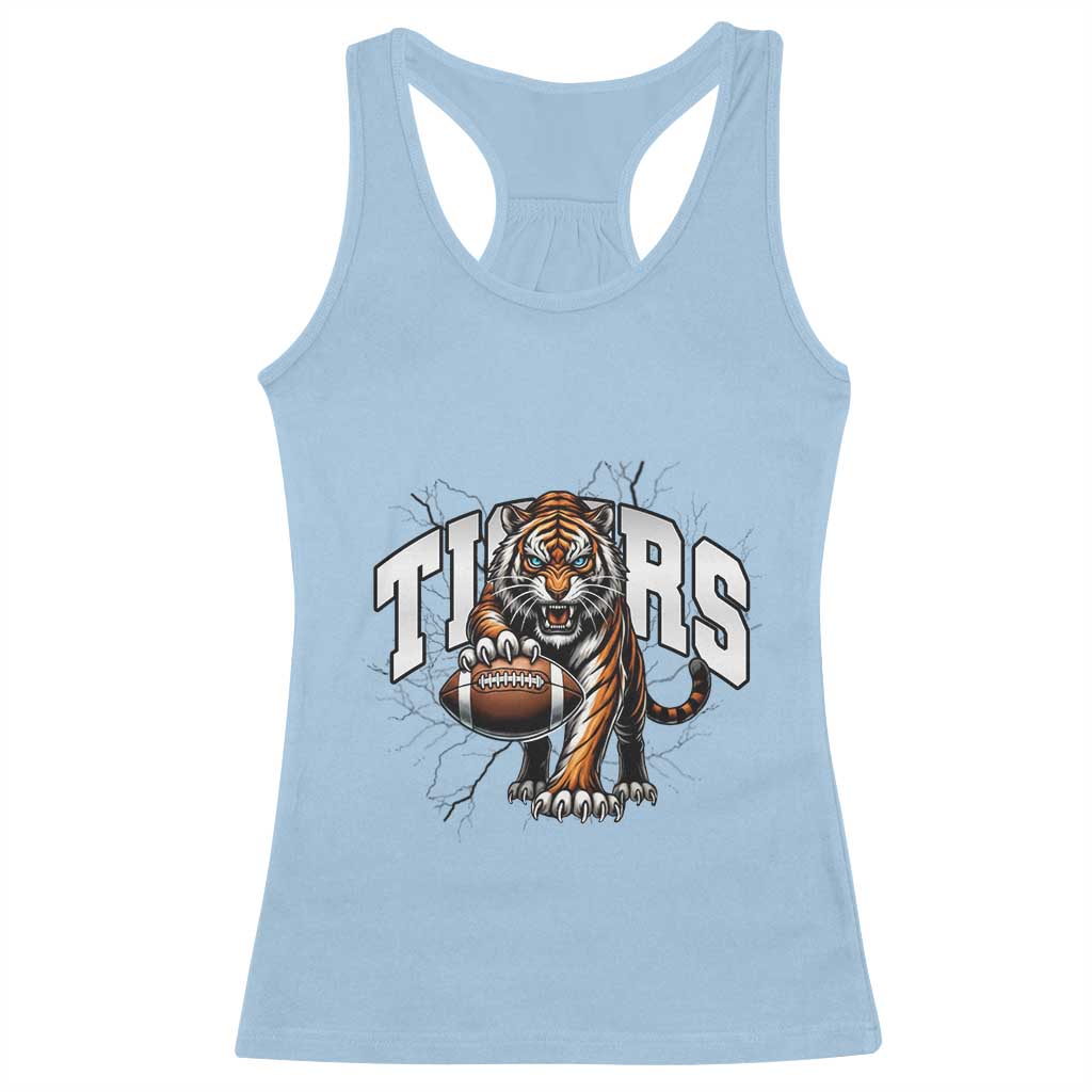 Funny BFT Gift For Football Lover Racerback Tank Top TS12 Light Blue Print Your Wear