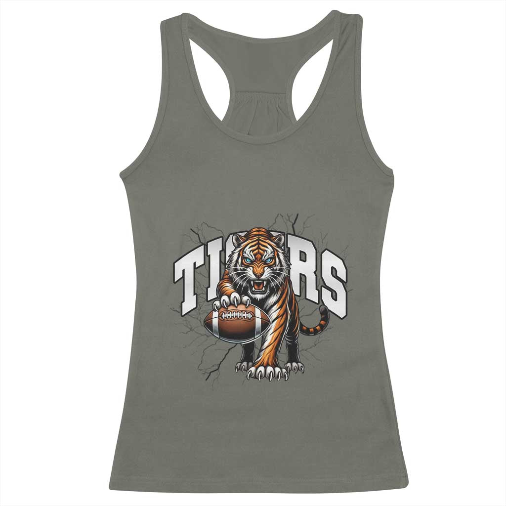 Funny BFT Gift For Football Lover Racerback Tank Top TS12 Military Green Print Your Wear