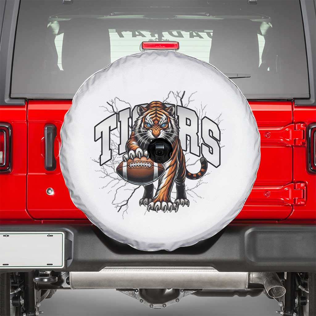 Funny Bengal Tiger Spare Tire Cover Gift For Football Lover TS12 White Print Your Wear