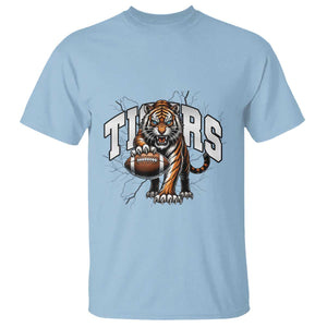 Funny Bengal Tiger T Shirt Gift For Football Lover TS12 Light Blue Print Your Wear