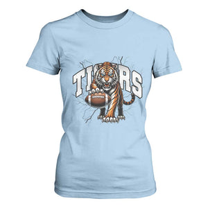 Funny Bengal Tiger T Shirt For Women Gift For Football Lover TS12 Light Blue Print Your Wear