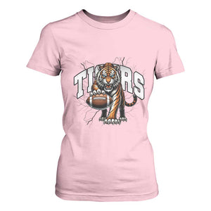 Funny Bengal Tiger T Shirt For Women Gift For Football Lover TS12 Light Pink Print Your Wear