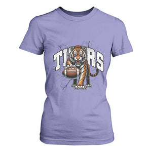 Funny Bengal Tiger T Shirt For Women Gift For Football Lover TS12 Violet Print Your Wear