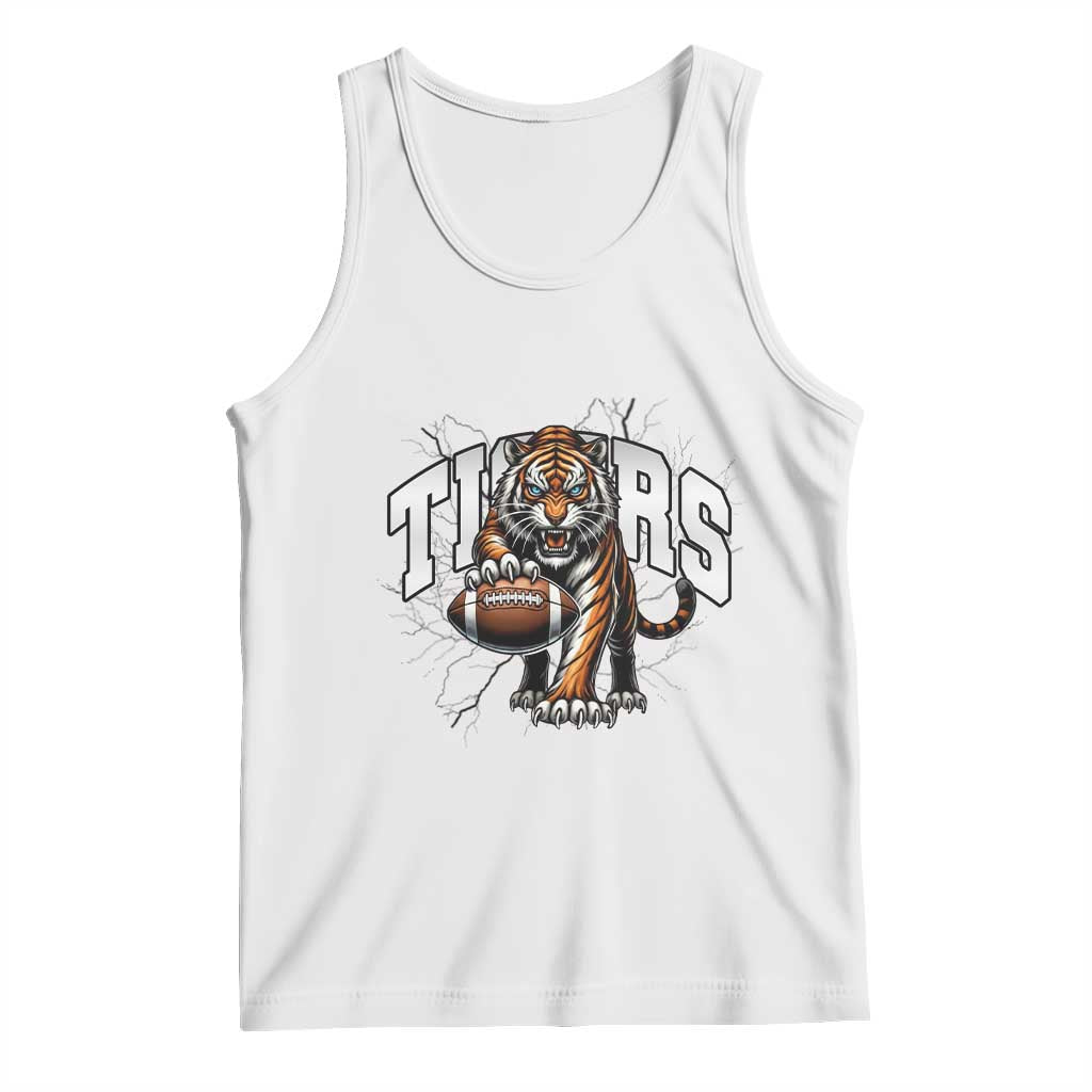 Funny Bengal Tiger Tank Top Gift For Football Lover TS12 White Print Your Wear