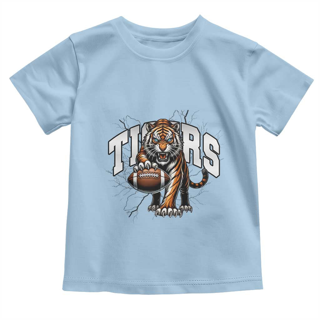 Funny Bengal Tiger Toddler T Shirt Gift For Football Lover TS12 Light Blue Print Your Wear