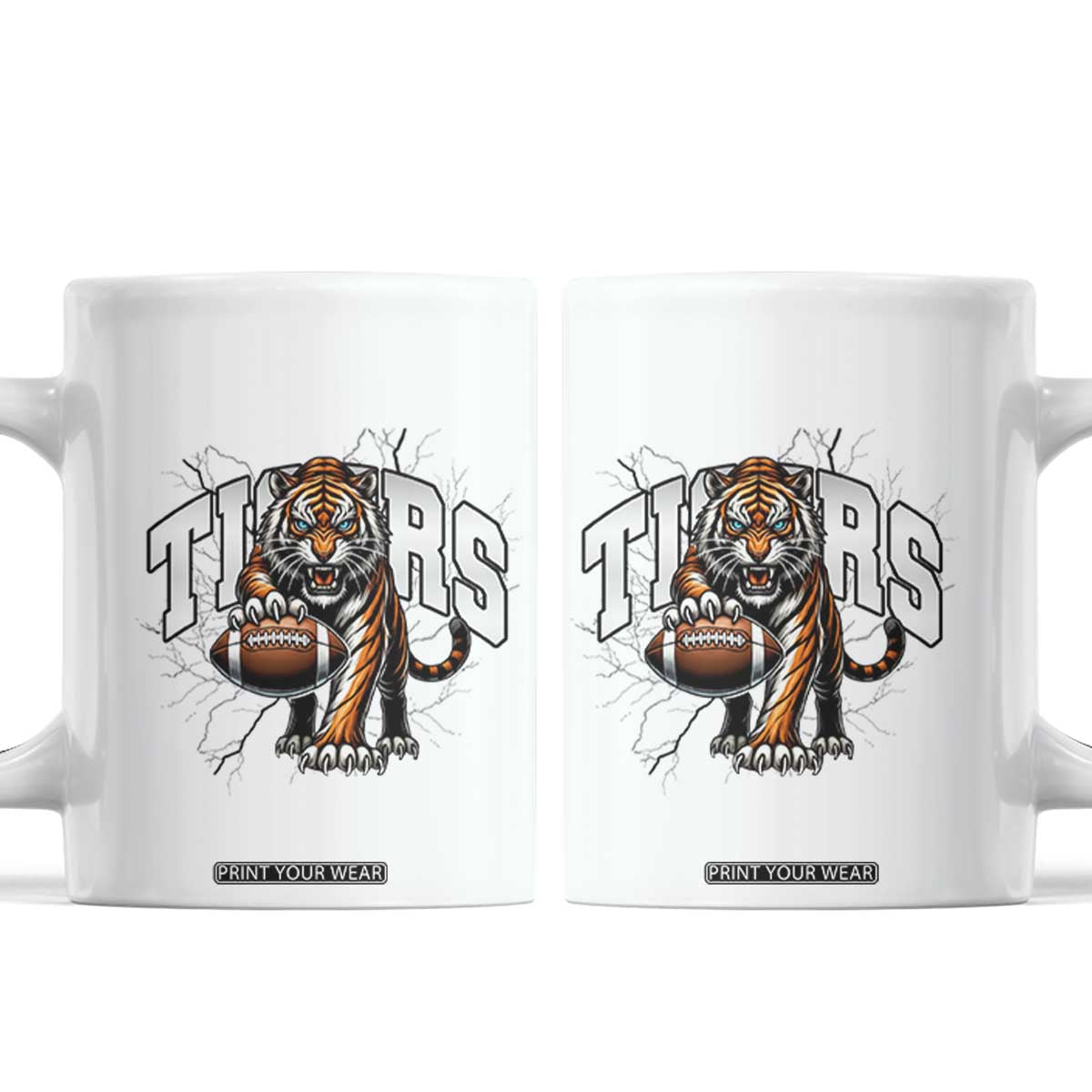 Funny Bengal Tiger Coffee Mug Gift For Football Lover TS12 White Print Your Wear