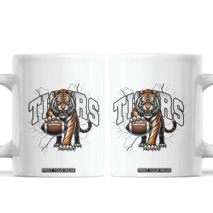 Funny Bengal Tiger Coffee Mug Gift For Football Lover TS12 White Print Your Wear