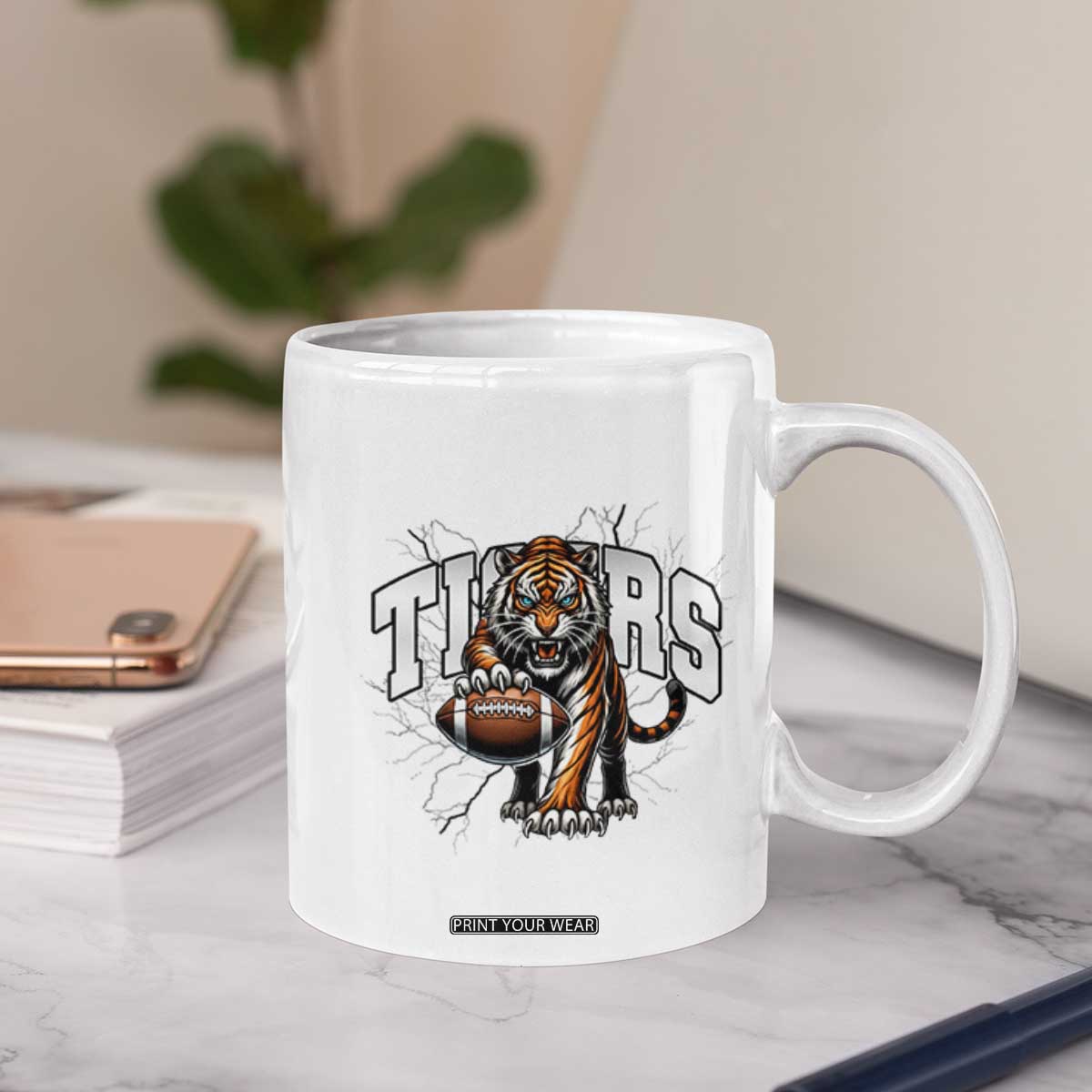 Funny Bengal Tiger Coffee Mug Gift For Football Lover TS12 Print Your Wear