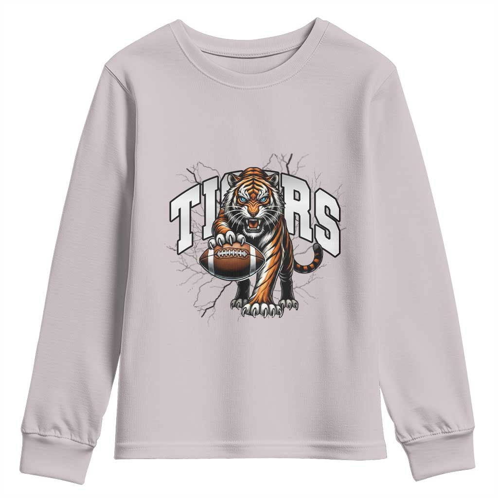 Funny BFT Gift For Football Lover Youth Sweatshirt TS12 Ice Gray Print Your Wear