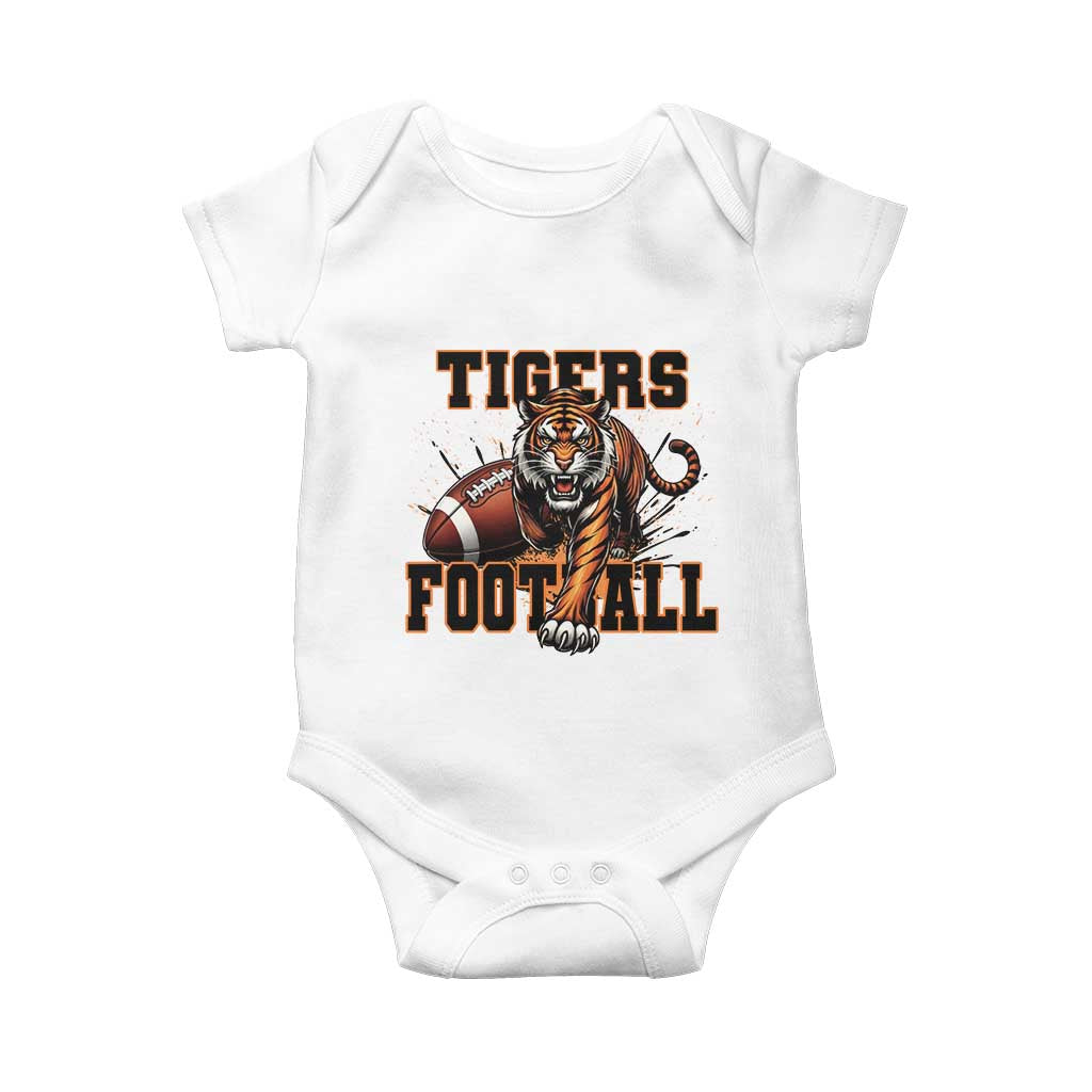 Bengal Tiger Football Baby Onesie Game Day Gift TS12 White Print Your Wear