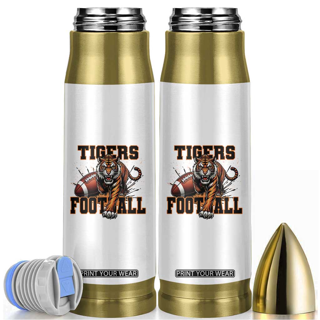 Bengal Tiger Football Bullet Tumbler Game Day Gift TS12 White Print Your Wear