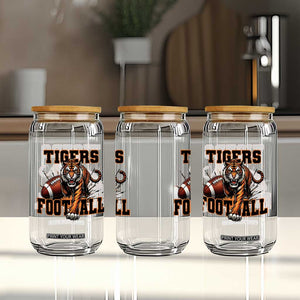 Bengal Tiger Football Glass Can Game Day Gift TS12 Print Your Wear