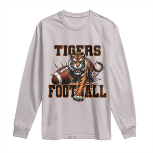 Bengal Tiger Football Long Sleeve Shirt Game Day Gift TS12 Ice Gray Print Your Wear