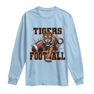 Bengal Tiger Football Long Sleeve Shirt Game Day Gift TS12 Light Blue Print Your Wear