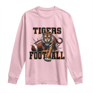 Bengal Tiger Football Long Sleeve Shirt Game Day Gift TS12 Light Pink Print Your Wear