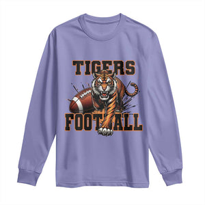 Bengal Tiger Football Long Sleeve Shirt Game Day Gift TS12 Violet Print Your Wear