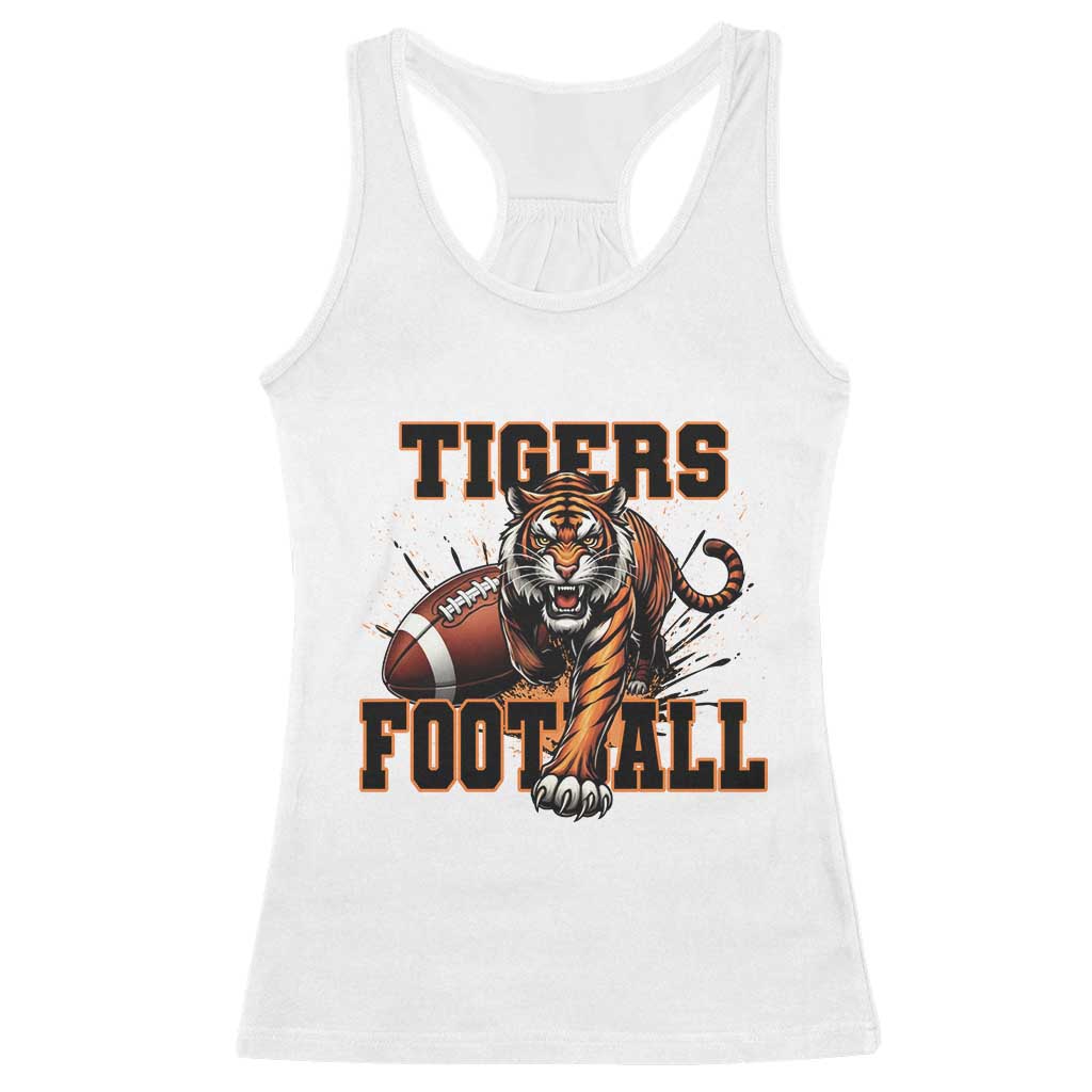 Bengal Tiger Football Racerback Tank Top Game Day Gift TS12 White Print Your Wear