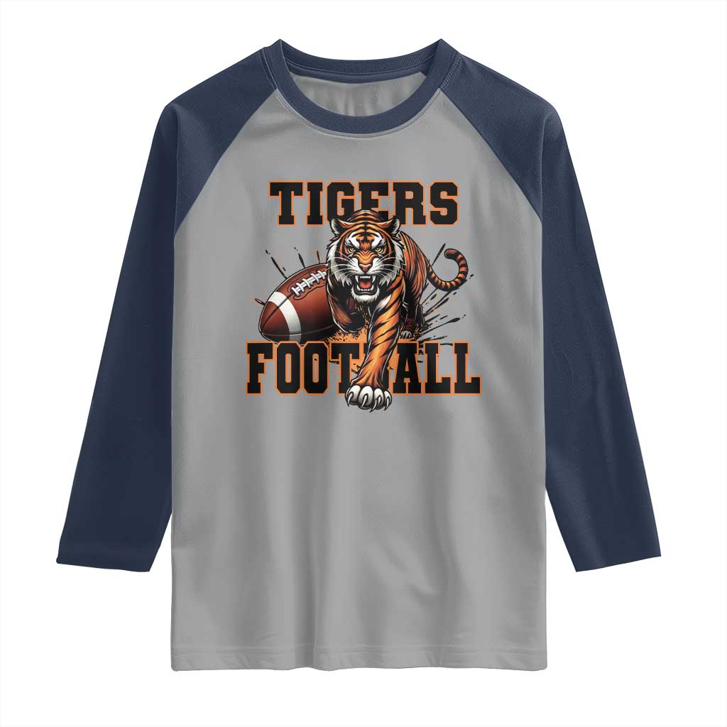 Funny BFT Game Day Gift Raglan Shirt TS12 Sport Gray Navy Print Your Wear