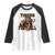 Bengal Tiger Football Raglan Shirt Game Day Gift TS12 White Black Print Your Wear