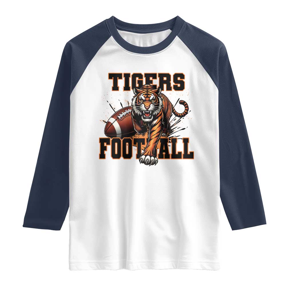 Funny BFT Game Day Gift Raglan Shirt TS12 White Navy Print Your Wear
