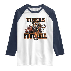 Funny BFT Game Day Gift Raglan Shirt TS12 White Navy Print Your Wear