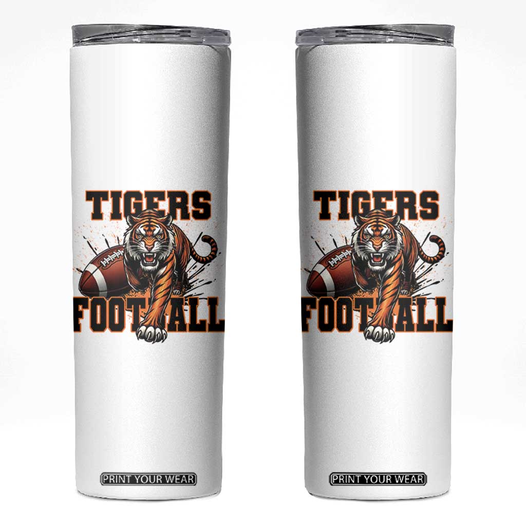 Bengal Tiger Football Skinny Tumbler Game Day Gift TS12 White Print Your Wear