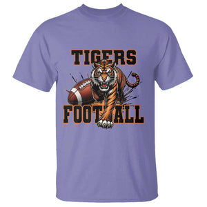 Bengal Tiger Football T Shirt Game Day Gift TS12 Violet Print Your Wear