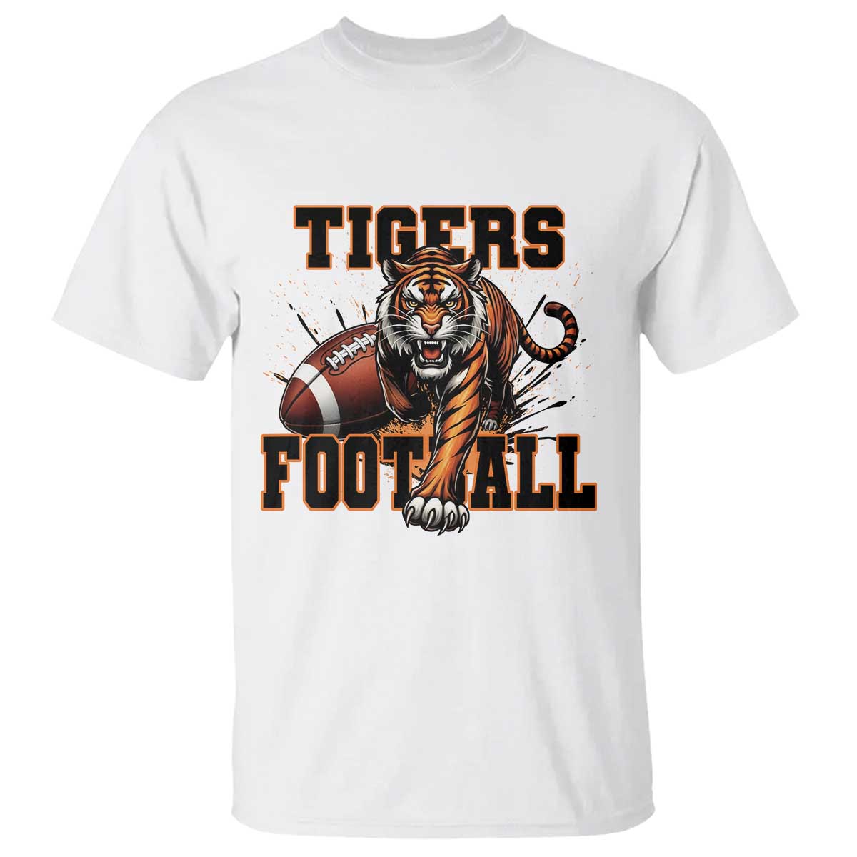 Bengal Tiger Football T Shirt Game Day Gift TS12 White Print Your Wear