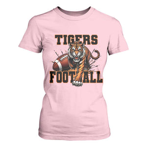 Bengal Tiger Football T Shirt For Women Game Day Gift TS12 Light Pink Print Your Wear