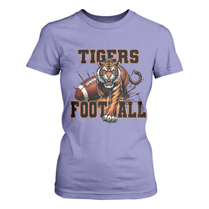 Bengal Tiger Football T Shirt For Women Game Day Gift TS12 Violet Print Your Wear