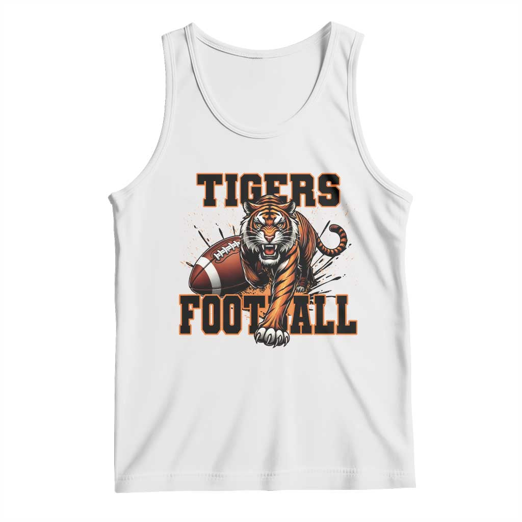 Bengal Tiger Football Tank Top Game Day Gift TS12 White Print Your Wear