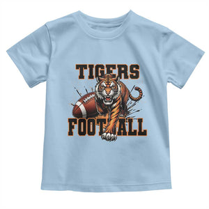 Bengal Tiger Football Toddler T Shirt Game Day Gift TS12 Light Blue Print Your Wear