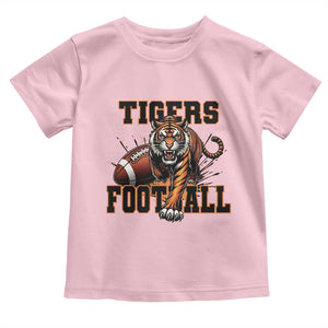 Bengal Tiger Football Toddler T Shirt Game Day Gift TS12 Light Pink Print Your Wear
