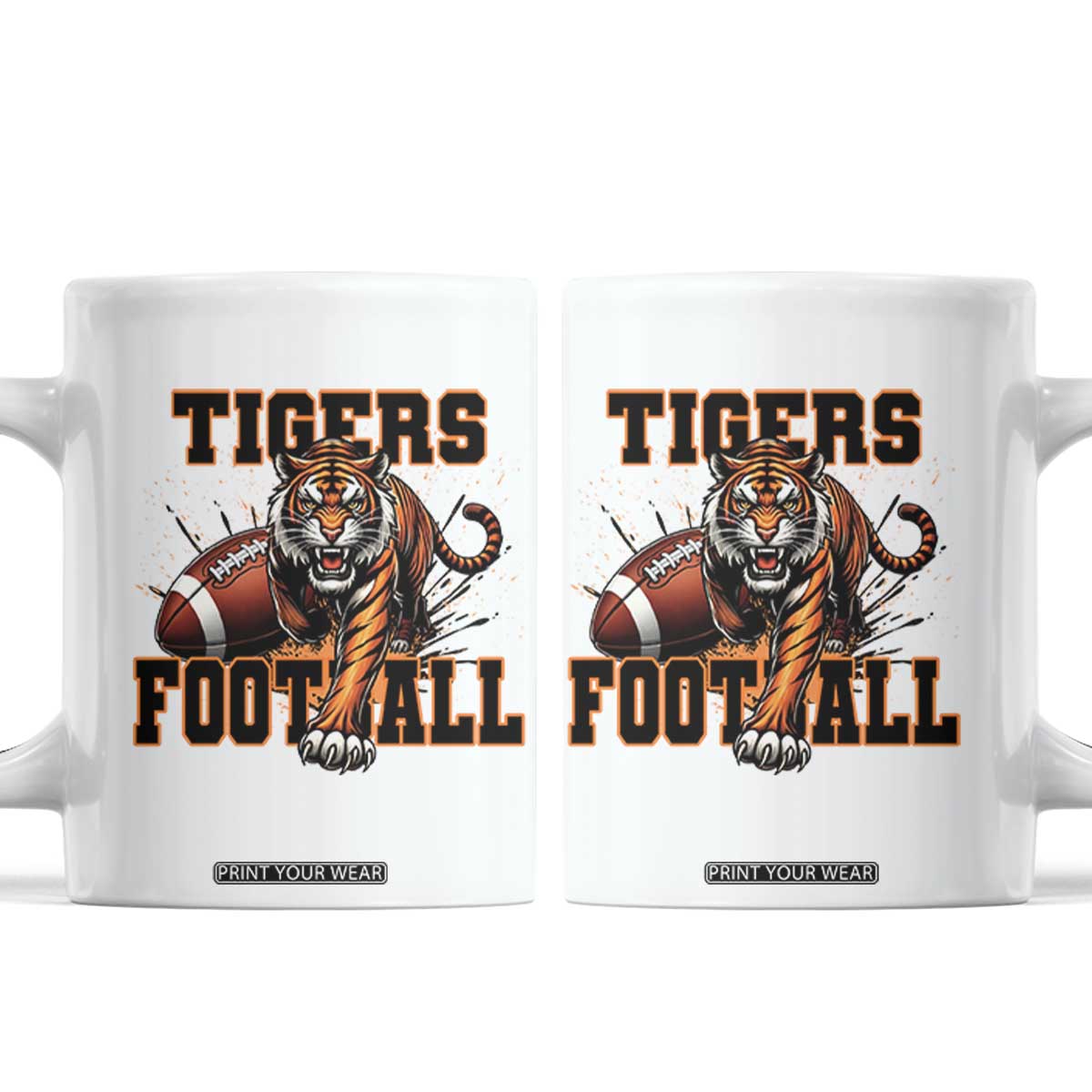 Bengal Tiger Football Coffee Mug Game Day Gift TS12 White Print Your Wear