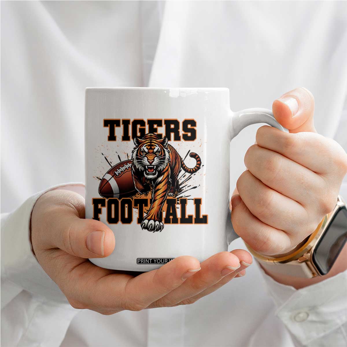 Bengal Tiger Football Coffee Mug Game Day Gift TS12 Print Your Wear