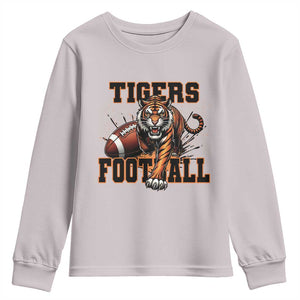 Bengal Tiger Football Youth Sweatshirt Game Day Gift TS12 Ice Gray Print Your Wear