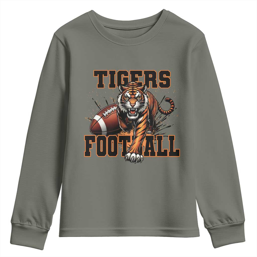 Funny BFT Game Day Gift Youth Sweatshirt TS12 Military Green Print Your Wear