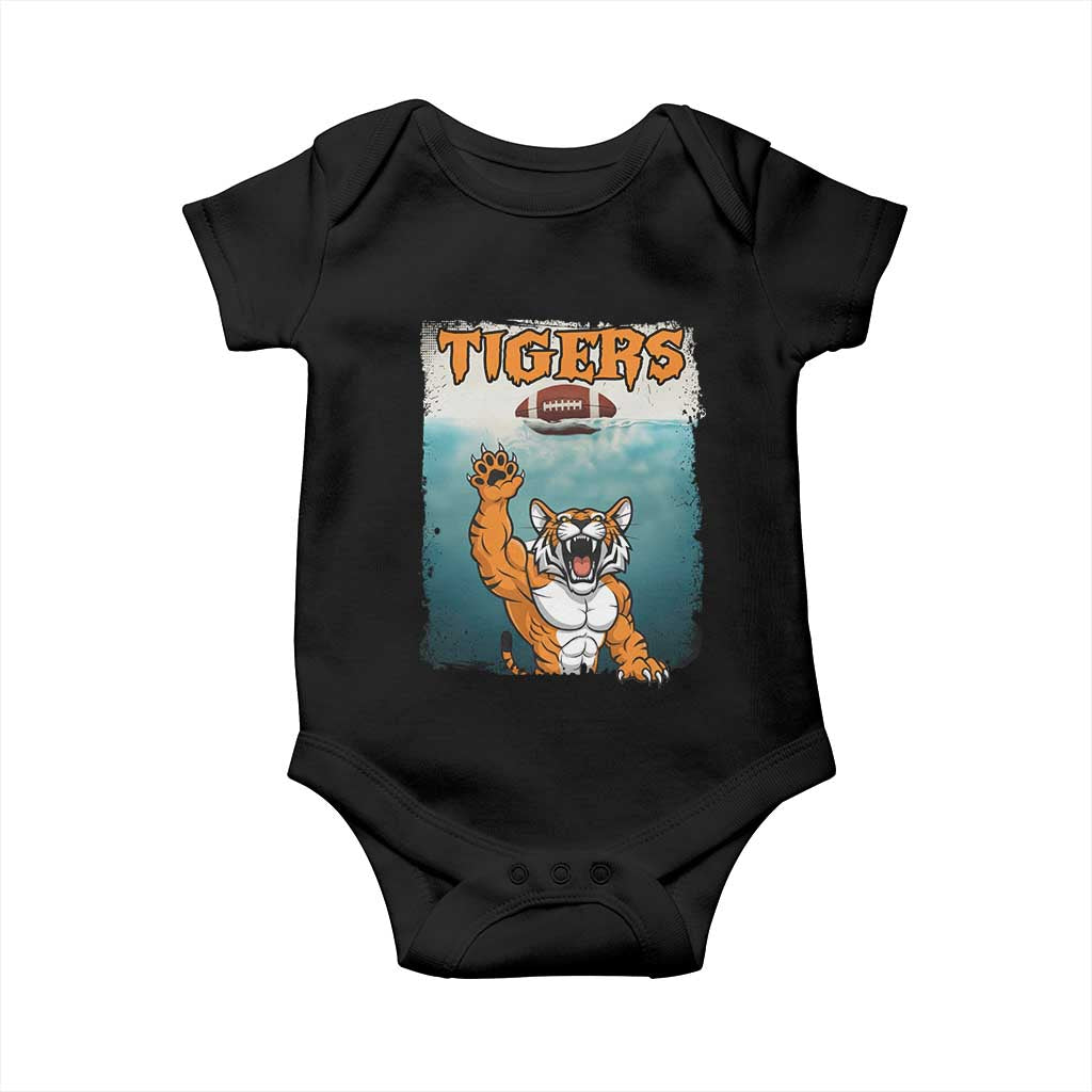 Bengal Tiger Football Baby Onesie Horror Parody Gift TS12 Black Print Your Wear