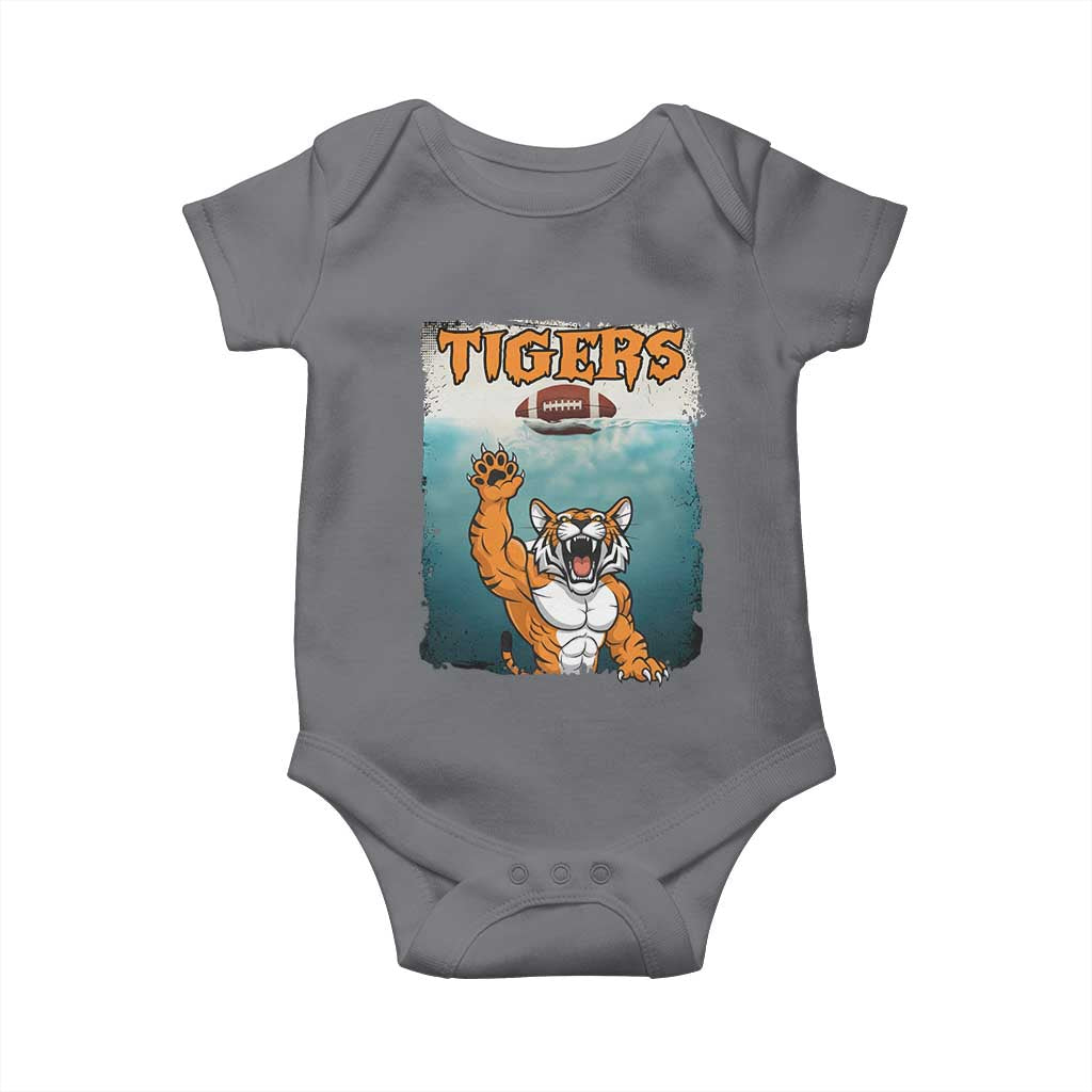 Bengal Tiger Football Baby Onesie Horror Parody Gift TS12 Charcoal Print Your Wear