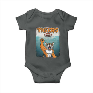 Bengal Tiger Football Baby Onesie Horror Parody Gift TS12 Dark Heather Print Your Wear