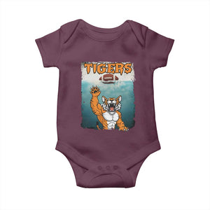 Bengal Tiger Football Baby Onesie Horror Parody Gift TS12 Maroon Print Your Wear