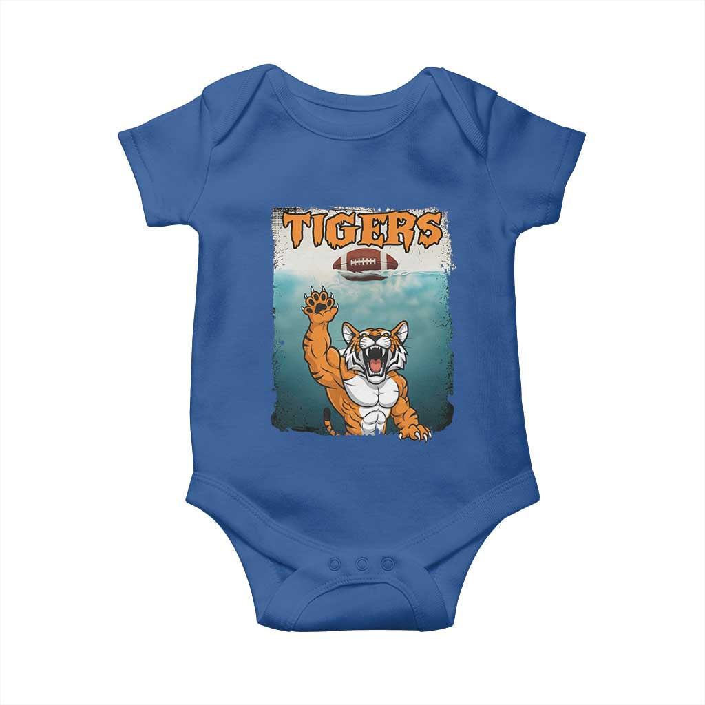 Bengal Tiger Football Baby Onesie Horror Parody Gift TS12 Royal Blue Print Your Wear