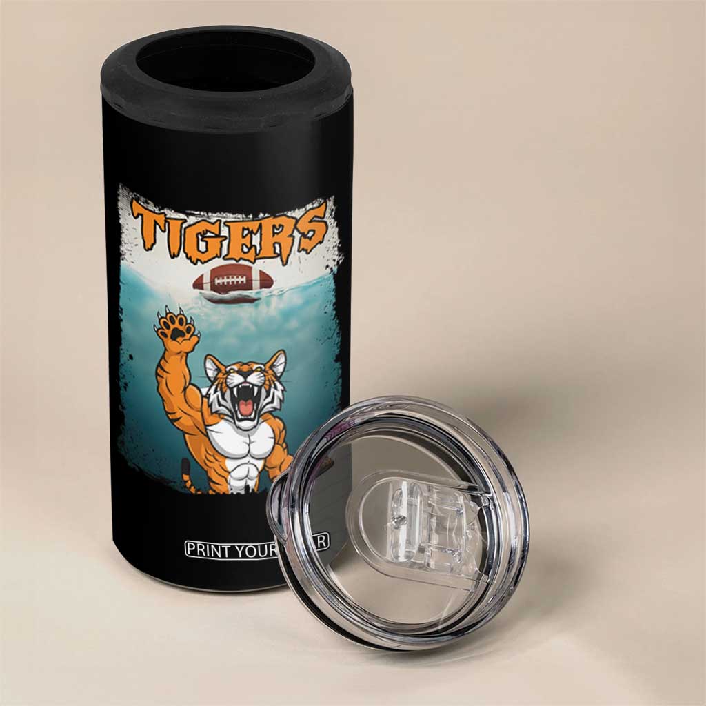 Bengal Tiger Football 4 in 1 Can Cooler Tumbler Horror Parody Gift TS12 Print Your Wear