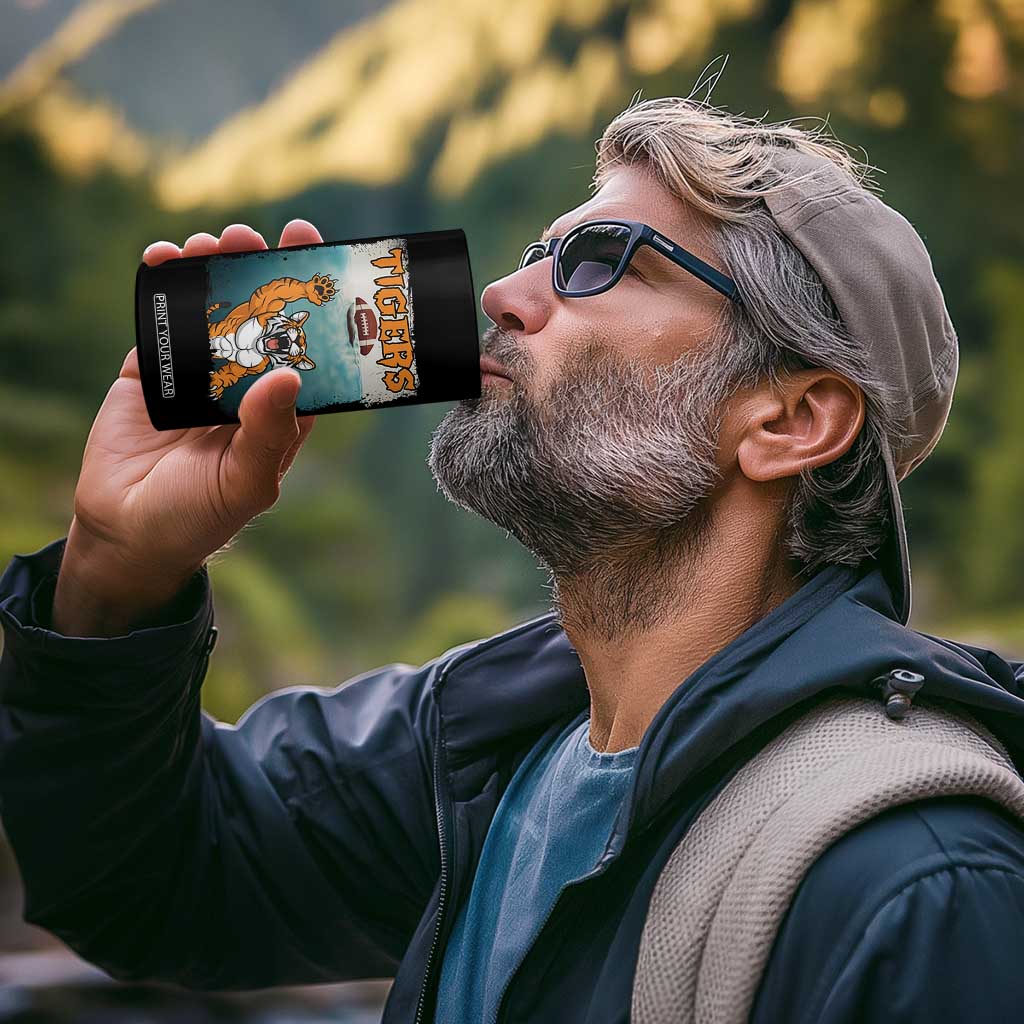 Bengal Tiger Football 4 in 1 Can Cooler Tumbler Horror Parody Gift TS12 Print Your Wear