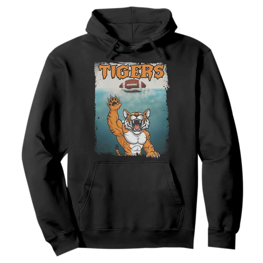 Bengal Tiger Football Hoodie Horror Parody Gift TS12 Black Print Your Wear