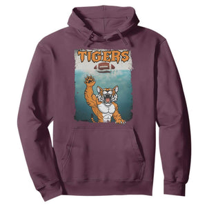 Bengal Tiger Football Hoodie Horror Parody Gift TS12 Maroon Print Your Wear