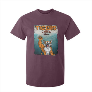 Bengal Tiger Football T Shirt For Kid Horror Parody Gift TS12 Maroon Print Your Wear