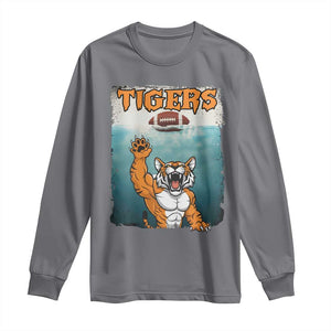 Bengal Tiger Football Long Sleeve Shirt Horror Parody Gift TS12 Charcoal Print Your Wear