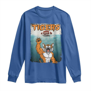 Bengal Tiger Football Long Sleeve Shirt Horror Parody Gift TS12 Royal Blue Print Your Wear
