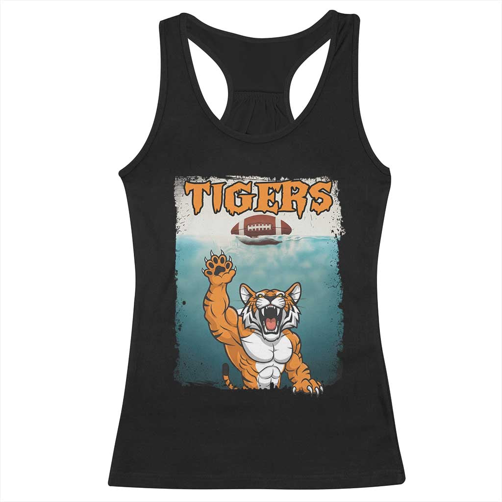 Bengal Tiger Football Racerback Tank Top Horror Parody Gift TS12 Black Print Your Wear